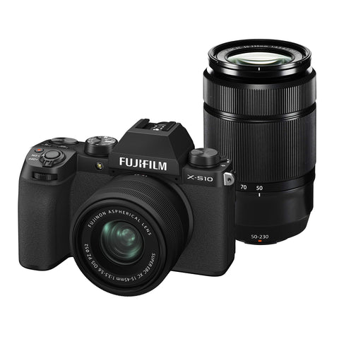 FUJIFILM ミラーレスデジタルカメラ X-S10 Wズームレンズキット F X-S10LK-1545/50230 ブラック