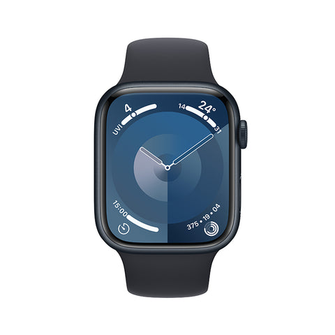 Apple Watch Series 9 (GPS + 蜂窝网络) 45 毫米午夜色铝金属表壳 午夜色运动型表带 - M/L全新 S9 SiP 芯片